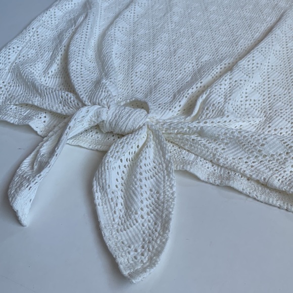 MADEWELL Texture & Thread Geo Eyelet Tie-Front Top XS - Picture 11 of 12